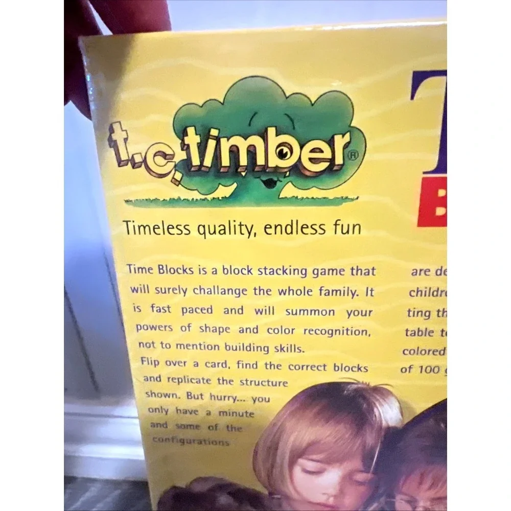 Vintage T.C. Timber Time Blocks Game 50-9151 New Sealed HABA Hardwood 1993 STEM